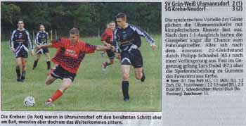 Pokalspiel Uhsmannsdorf - SG Kreba-Neudorf